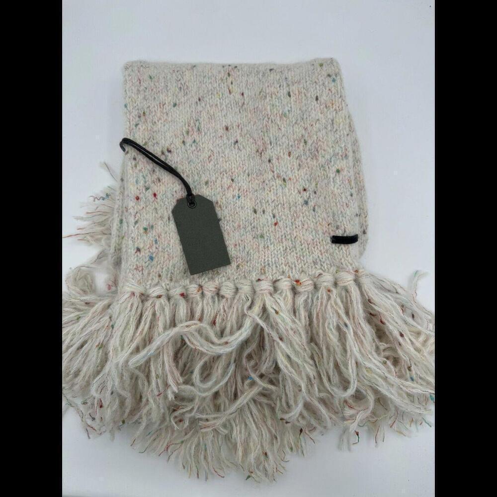 AllSaints Dalma Alpaca & Wool Blend Scarf Rainbow Multi Speckled